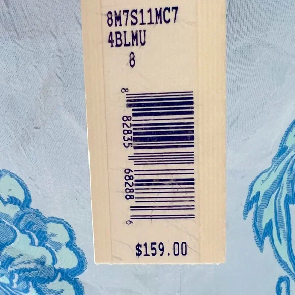 Nanette Lepore Jacquard Dress Floral Fit & Flare Blue Size 8 NWT $159.00 - Picture 13 of 15